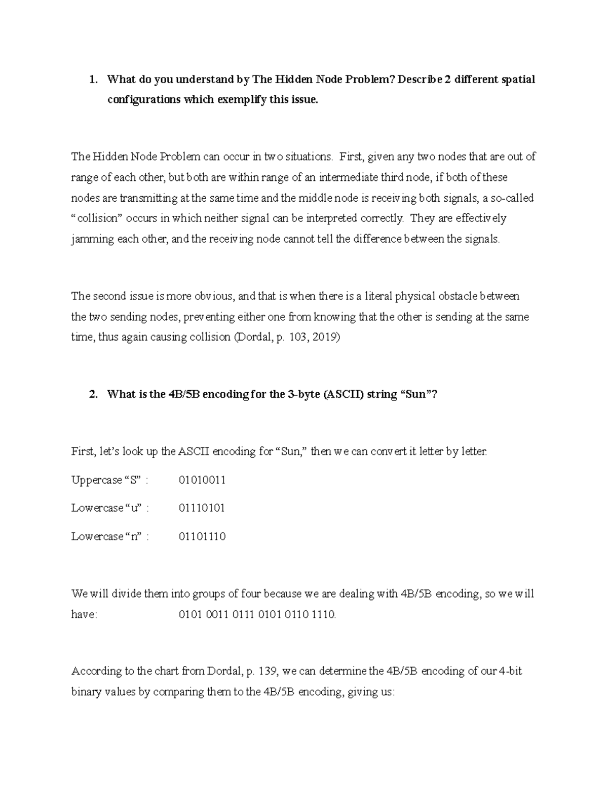 Assignment 03 - CS2204 - 1. What do you understand by The Hidden Node ...