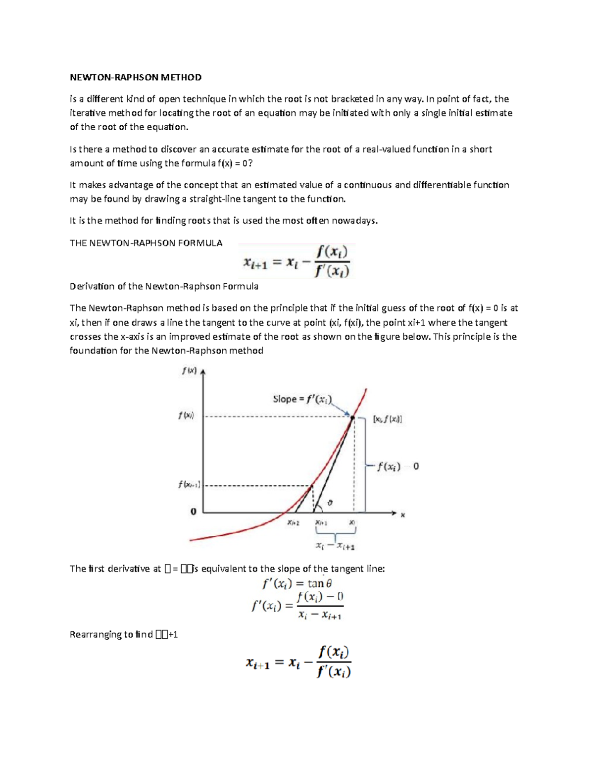 Newton- Raphson Method - NEWTON-RAPHSON METHOD is a different kind of ...