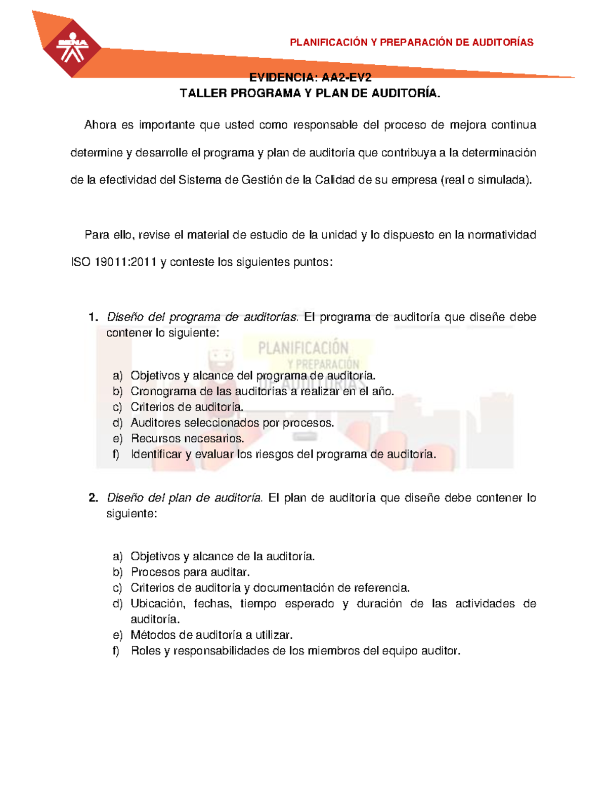 Formato Evidencia AA2 Ev2 Taller Programa y Plan de Auditoria ...