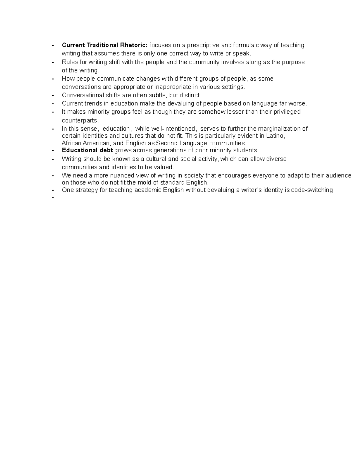 Notes 'There is One Correct Way of Writing and Speaking' Current