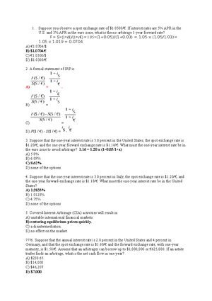 International Finance Exam Paper 2 Question and Answers - SESSION: 2016 ...