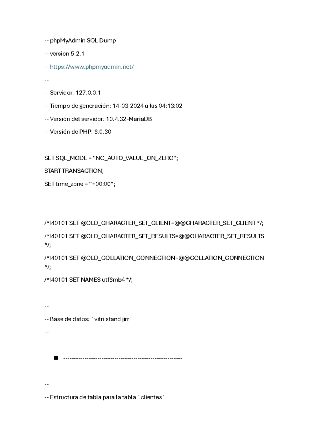 analis de software - phpMyAdmin SQL Dump - version 5. - phpmyadmin ...