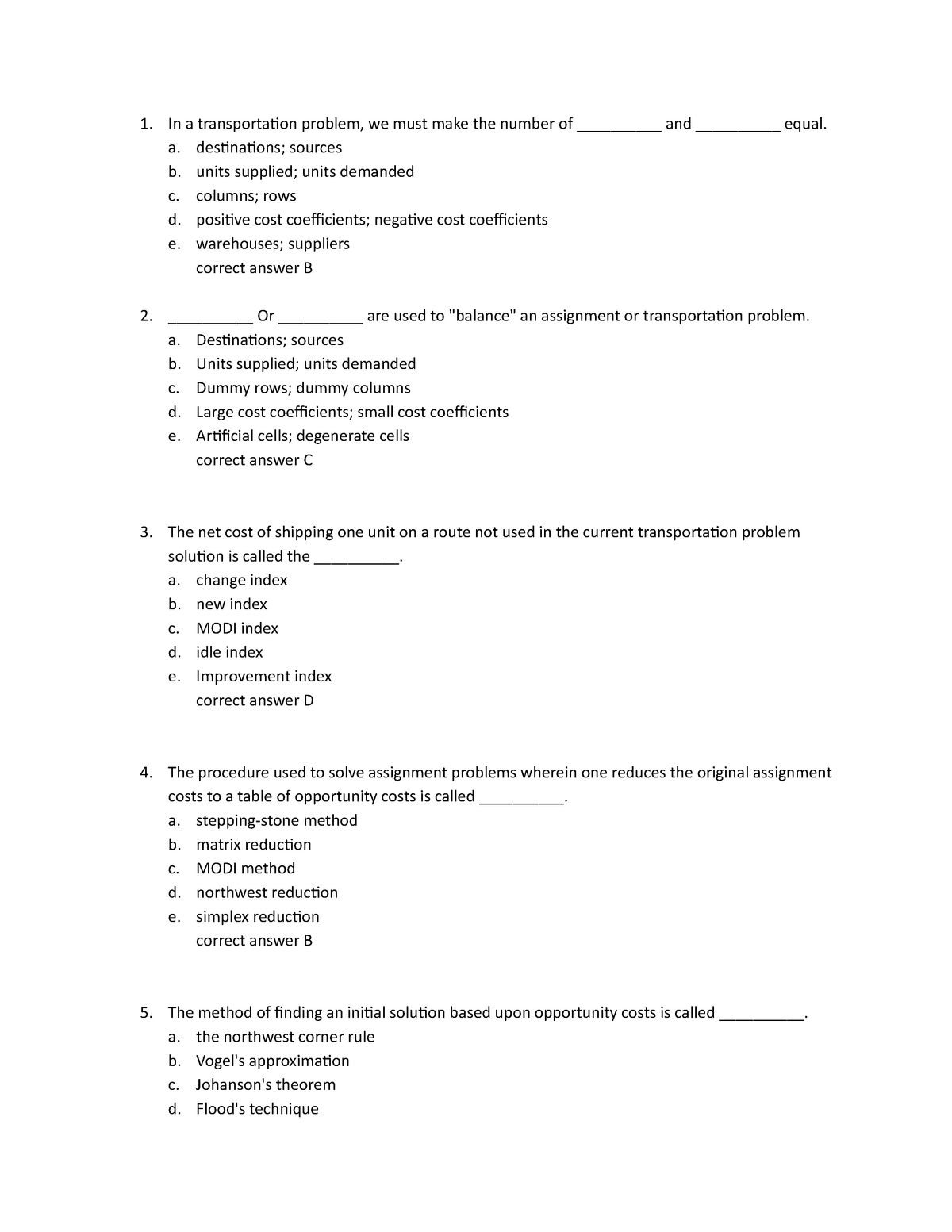 chapter 3 transportation and assignment problem