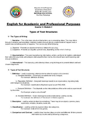 EAPP Quarter 1 Module 1 - mmmmm - English for Academic and Professional ...