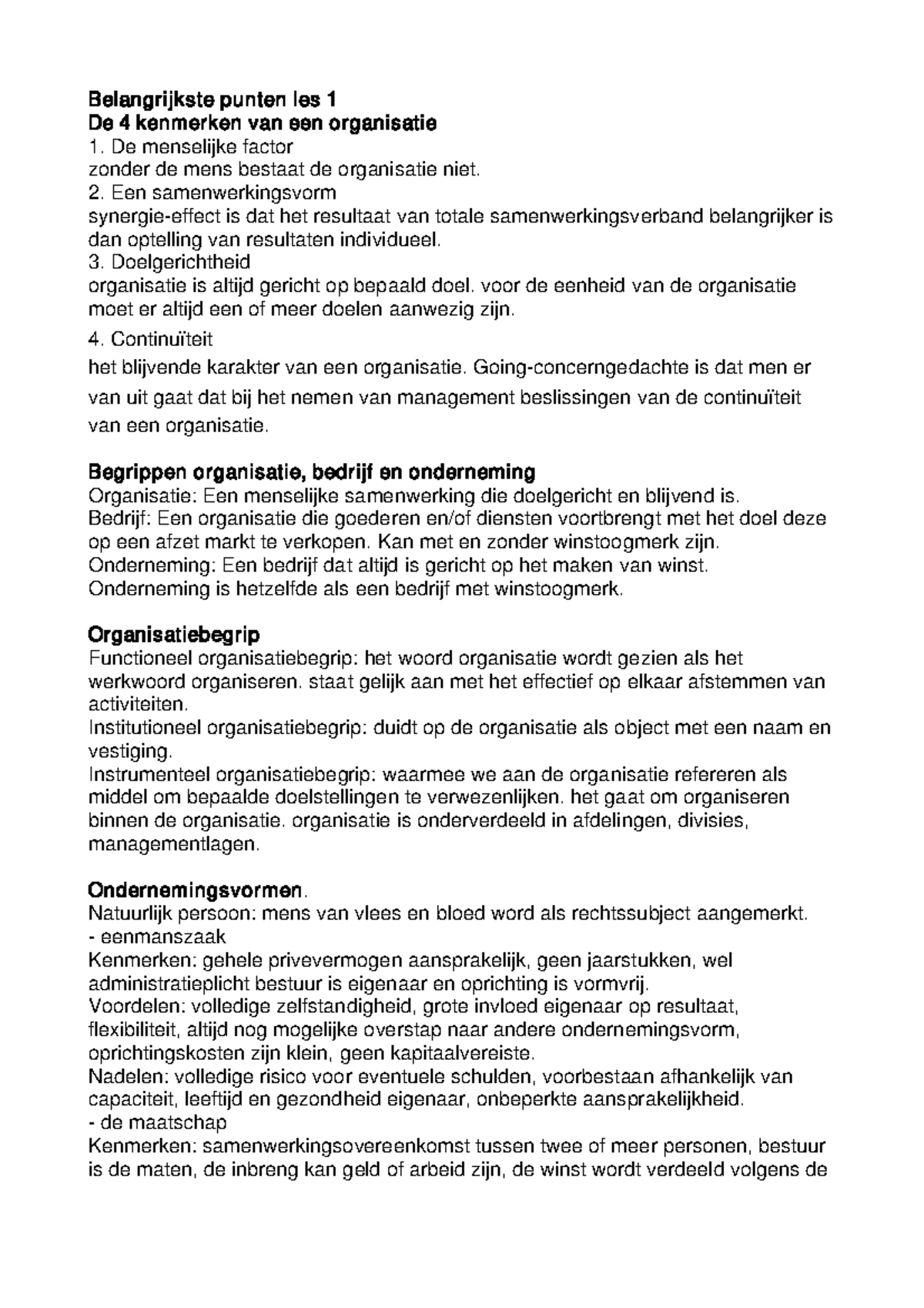 Samenvatting Toegepaste Organisatiekunde Peter Thuis - Belangrijkste ...