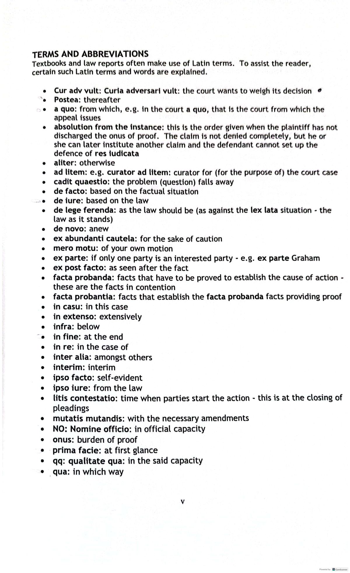 Law of persons Latin terms - LLAW221 - Studocu