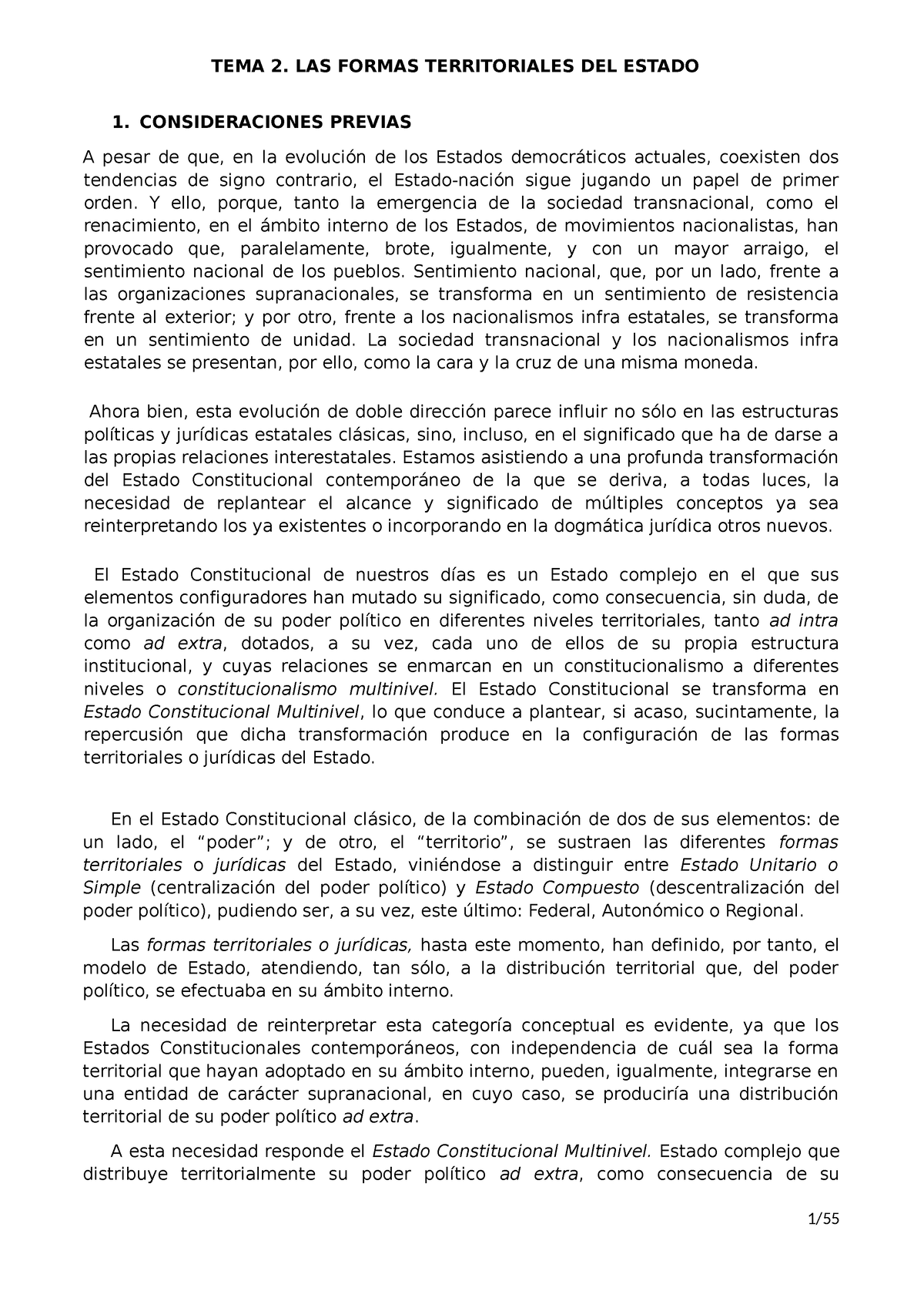 TEMA 2.LAS Formas Territoriales DEL Estado. Pdf - TEMA 2. LAS FORMAS ...