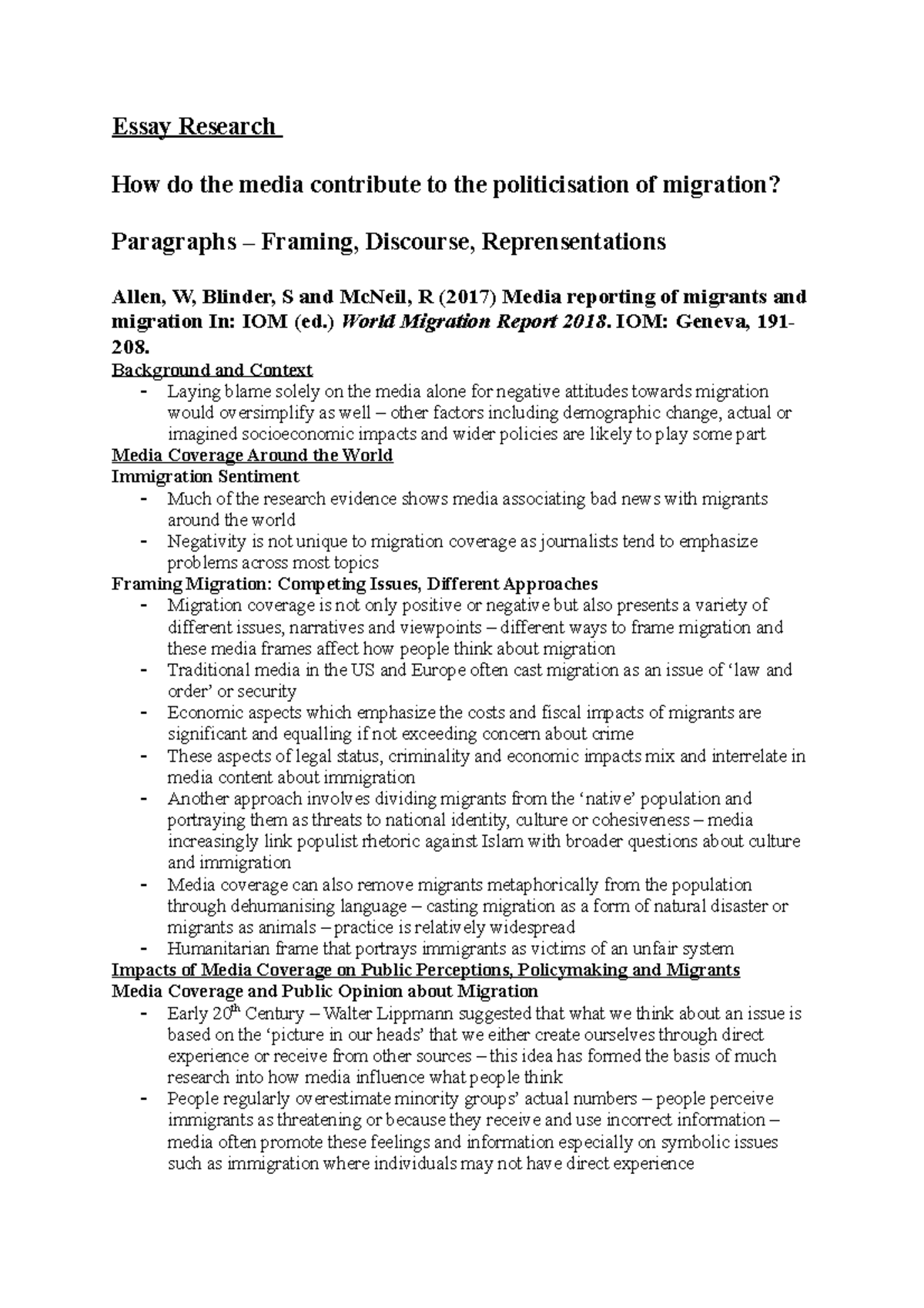 Essay Research - How do the Media contribute to the Politicisation of ...