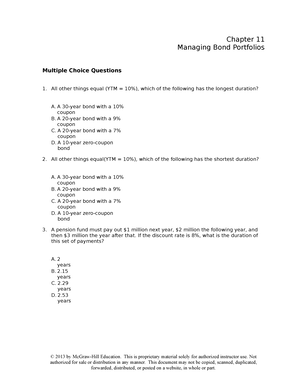 Chap018 - Testbank - Chapter 18 Portfolio Performance Evaluation ...