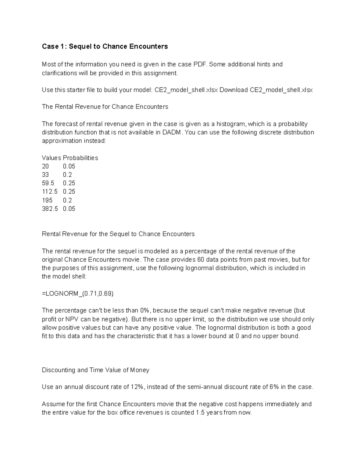 DS Case 1 - short notes - Case 1: Sequel to Chance Encounters Most of ...