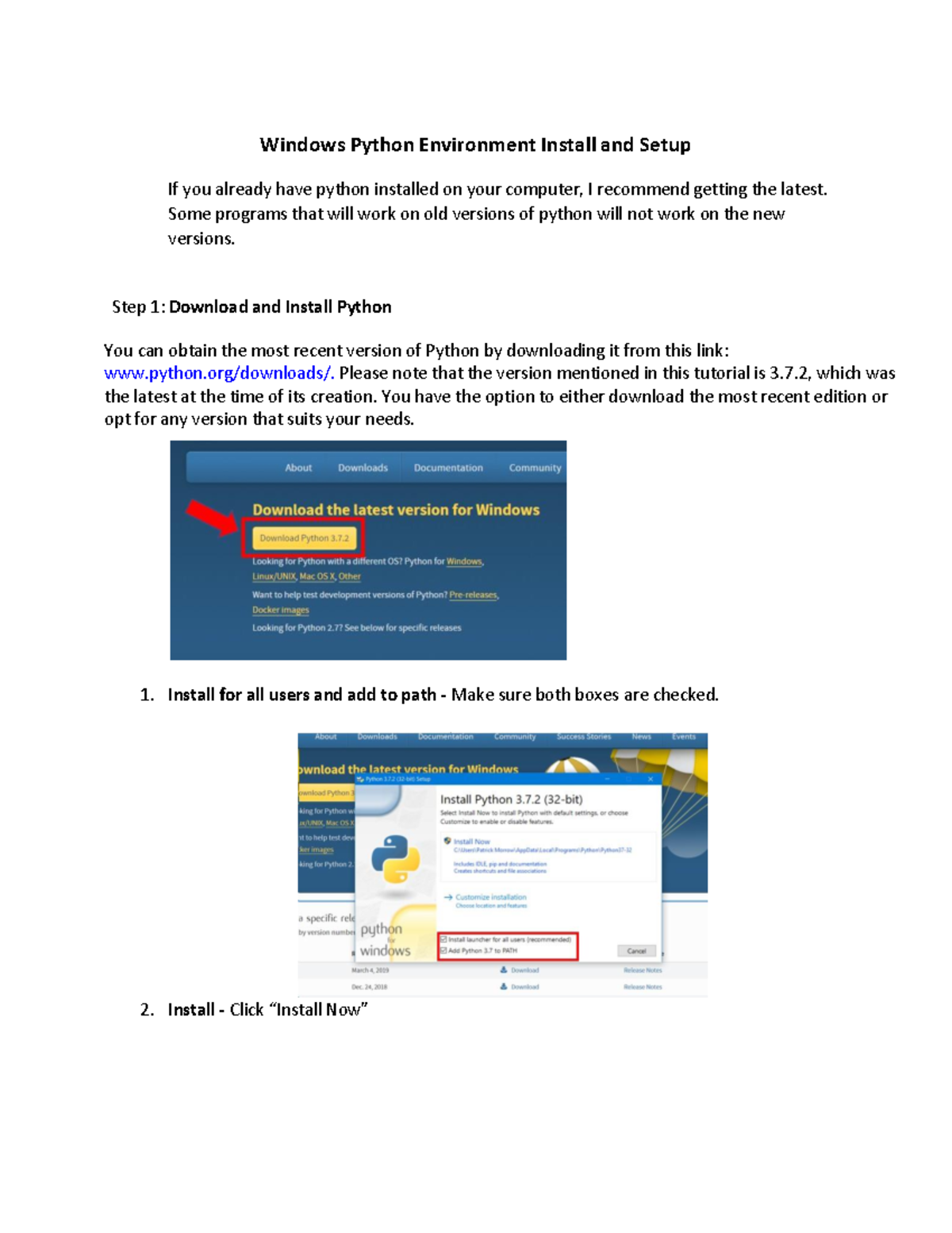 Python Installation Windows- Updated 1.1 V - Windows Python Environment ...