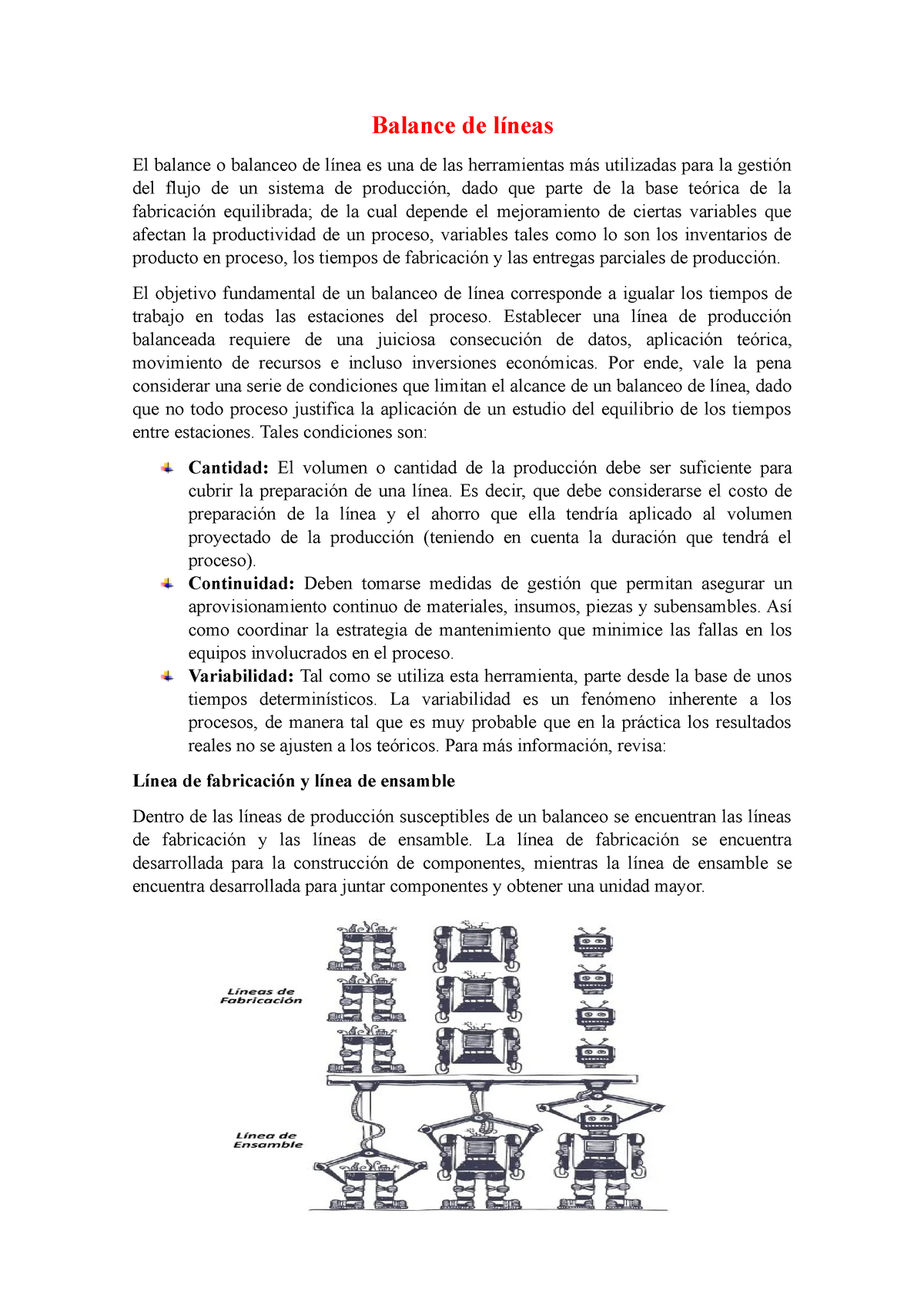 Balance De Líneas- Conceptos - Balance De Líneas El Balance O Balanceo ...