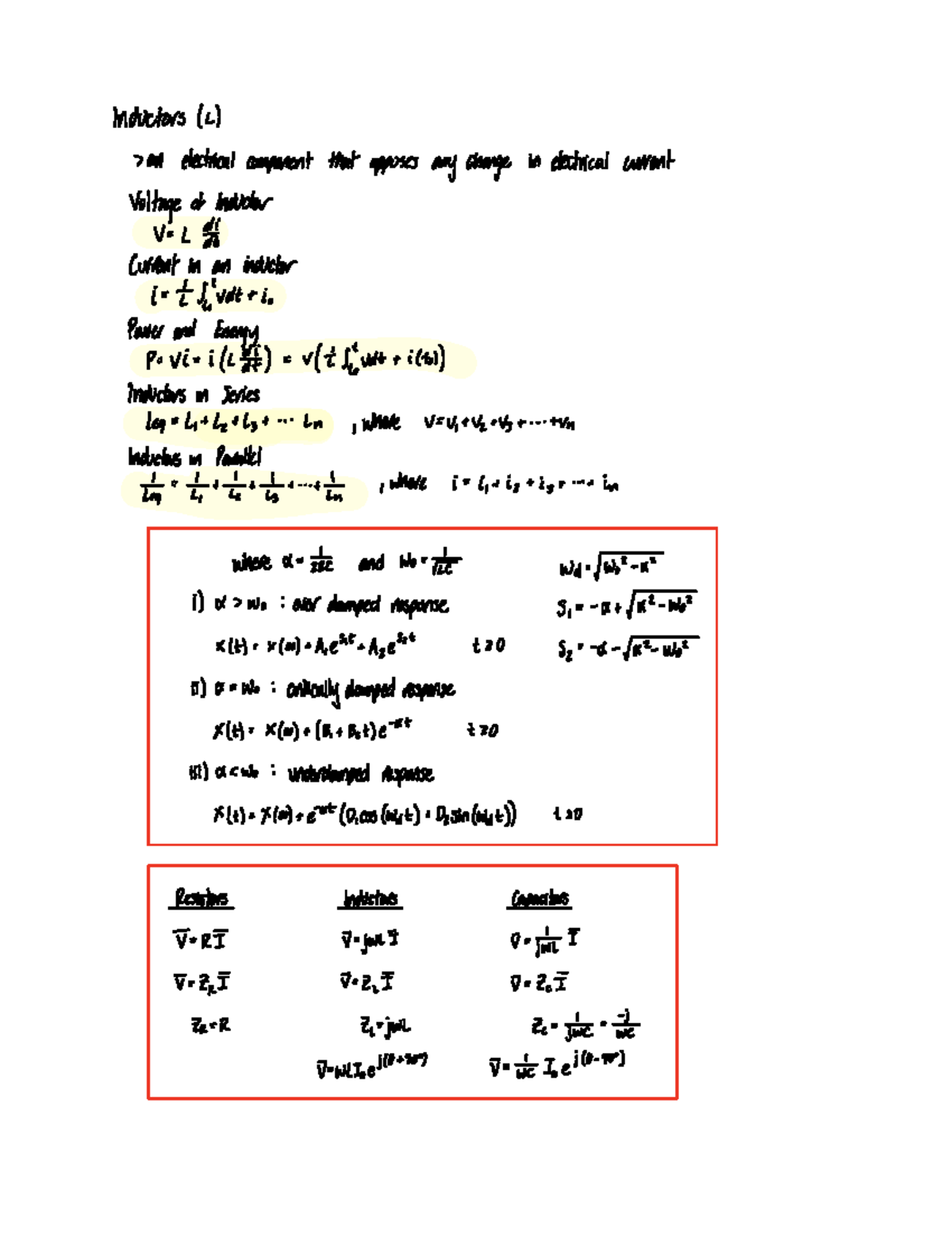 Inductors Notes - Inductors lil an electrical component thatopposes ...