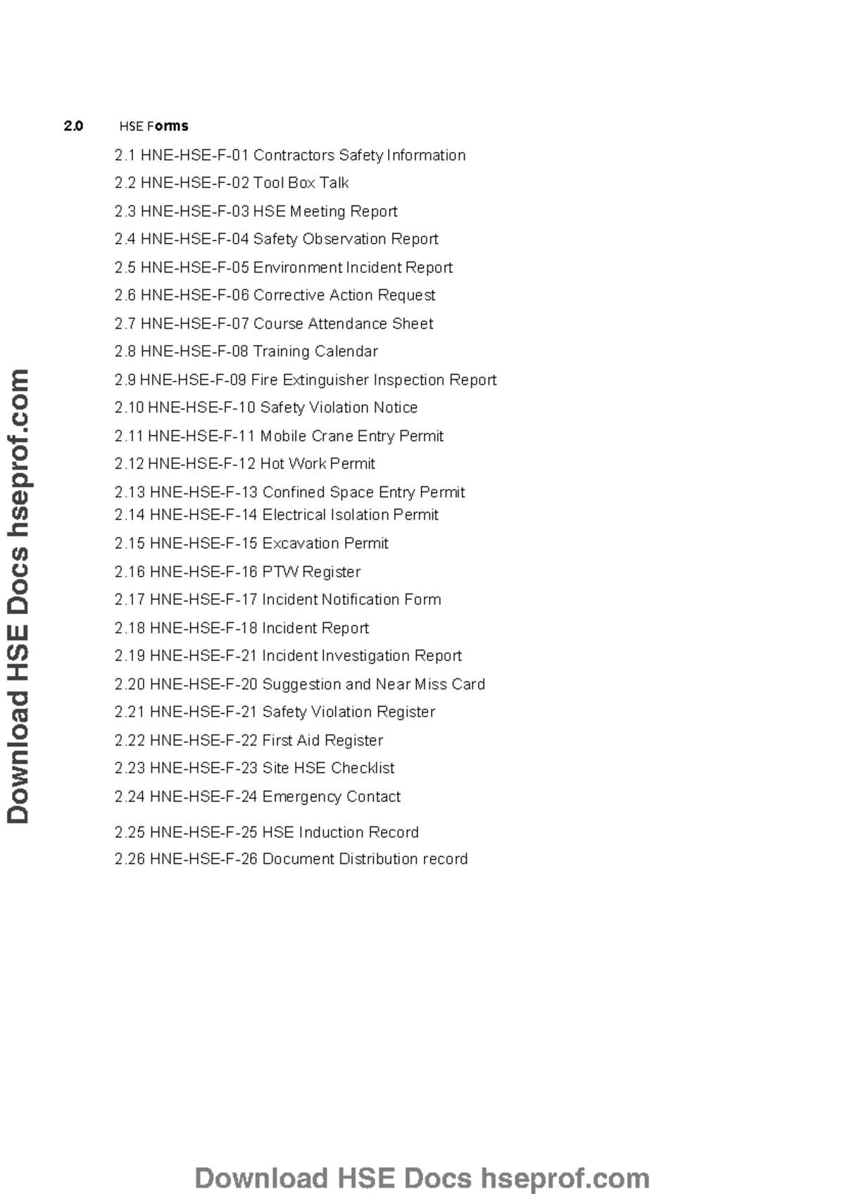 HSE Formats 1713871806 - 0 HSE Forms 2 HNE-HSE-F- 01 Contractors Safety ...