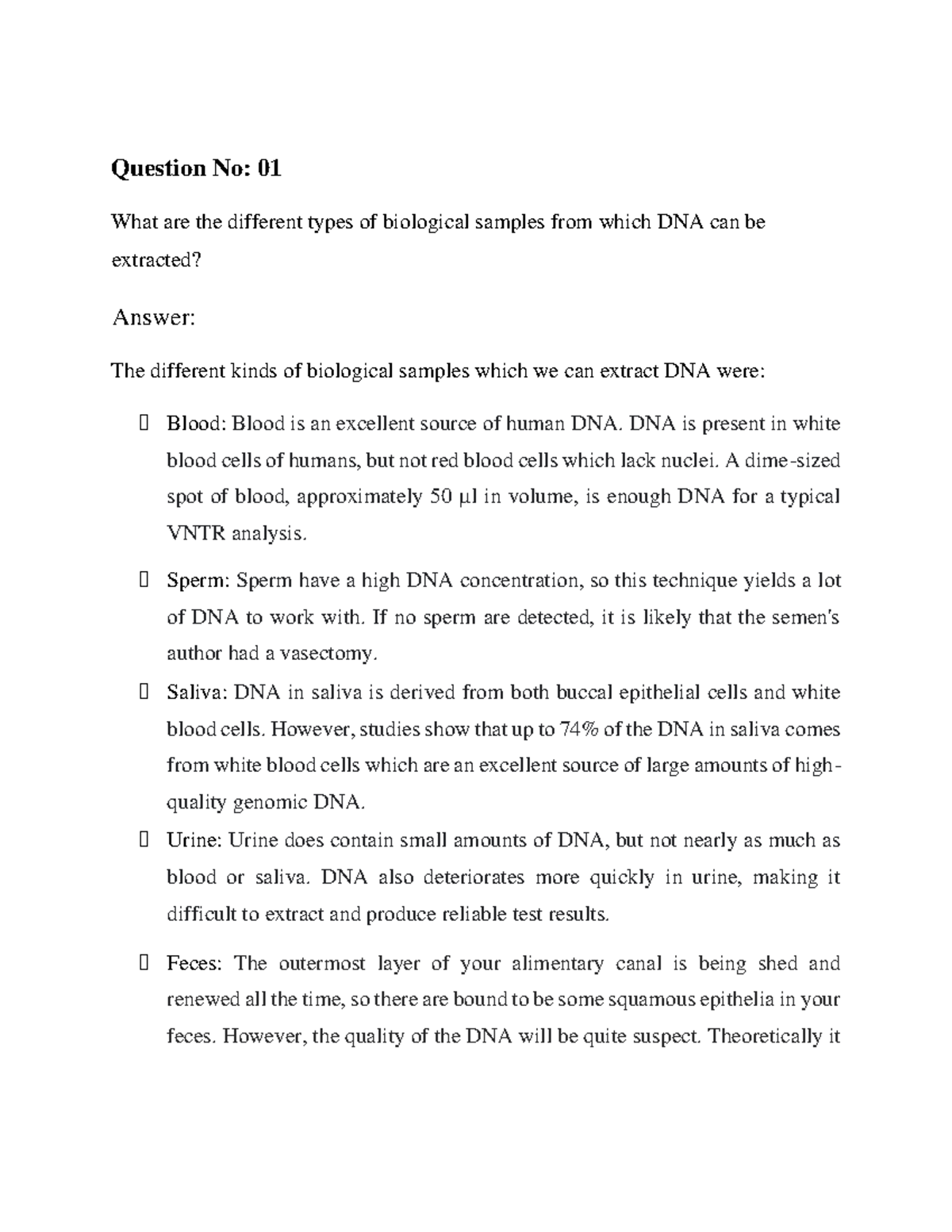 assignment of dna