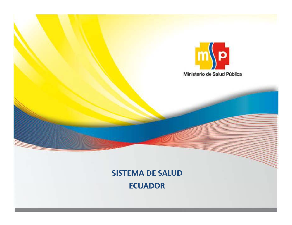 Sistema De Salud Del Ecuador Sistemas Operativo Sistema De Salud