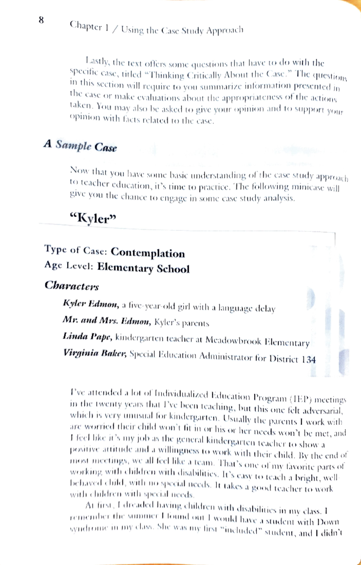 Page 1-Kyler - Exceptional Psychology - 8 Chapter 1l/Using the Case ...