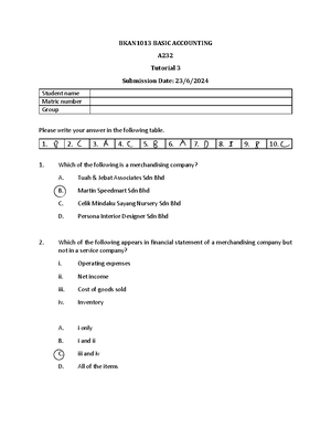 Tutorial 2 292083 2024-07-03 02 48 39 - BKAN1013 BASIC ACCOUNTING A ...