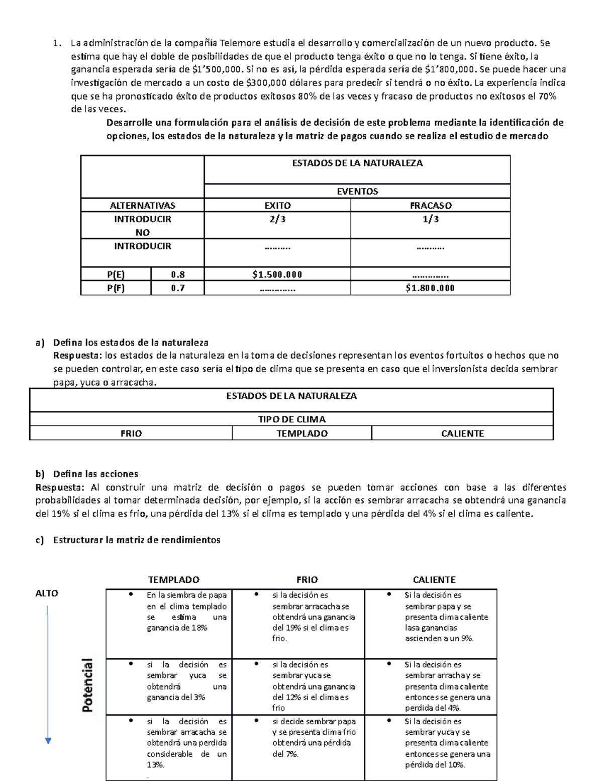 Segundo Momento Decisiones La Administraci N De La Compa A Telemore