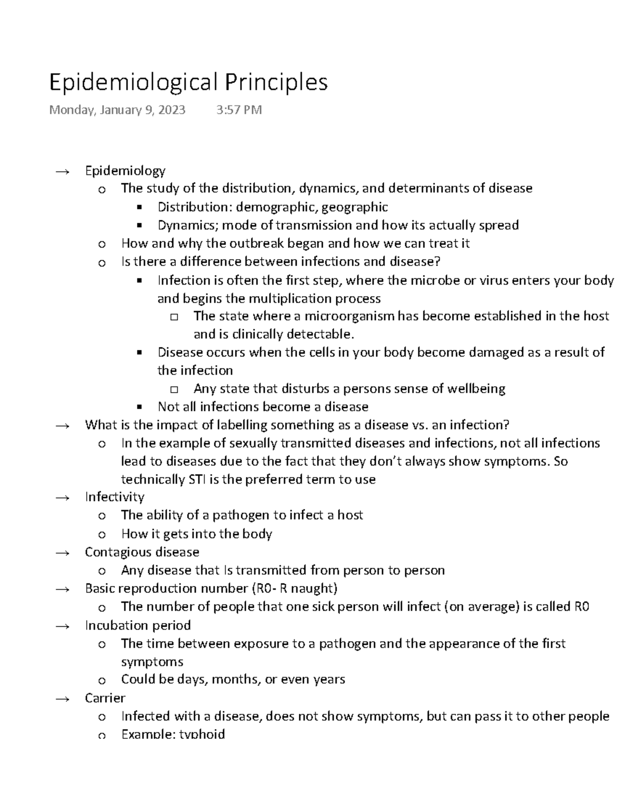 Epidemiological Principles - Epidemiology The Study Of The Distribution ...