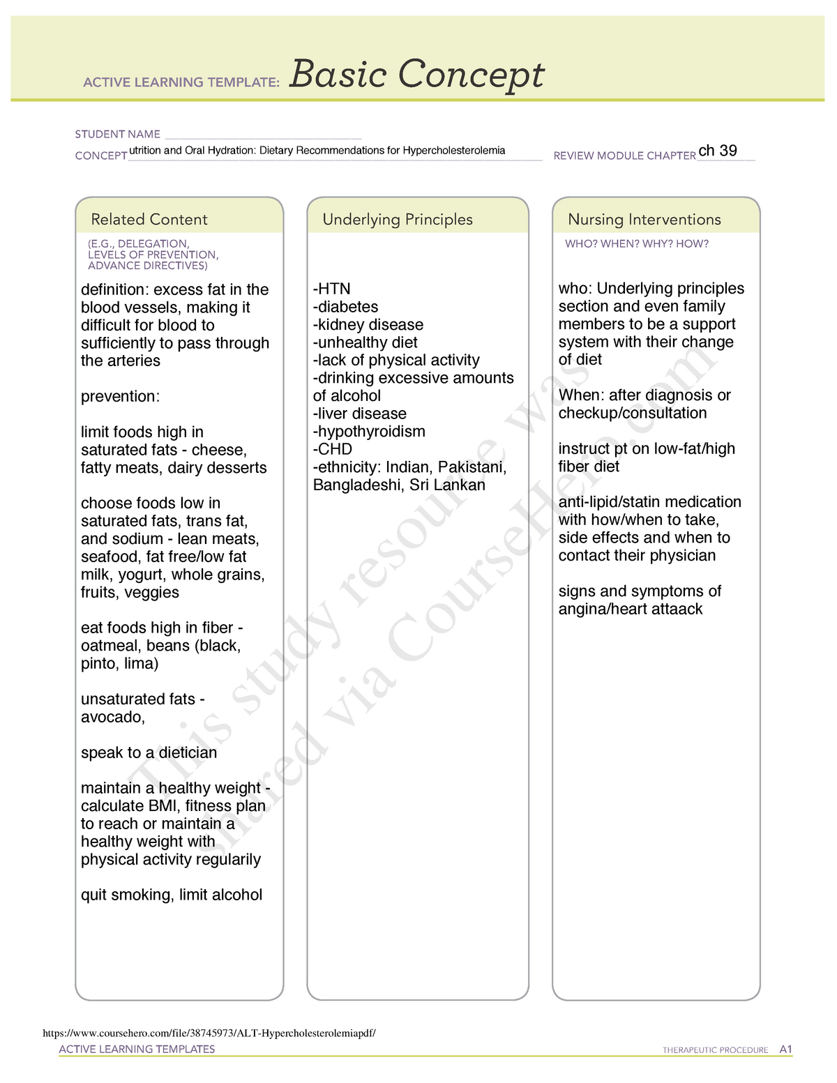 Nutrition And Oral Hydration Ati Template