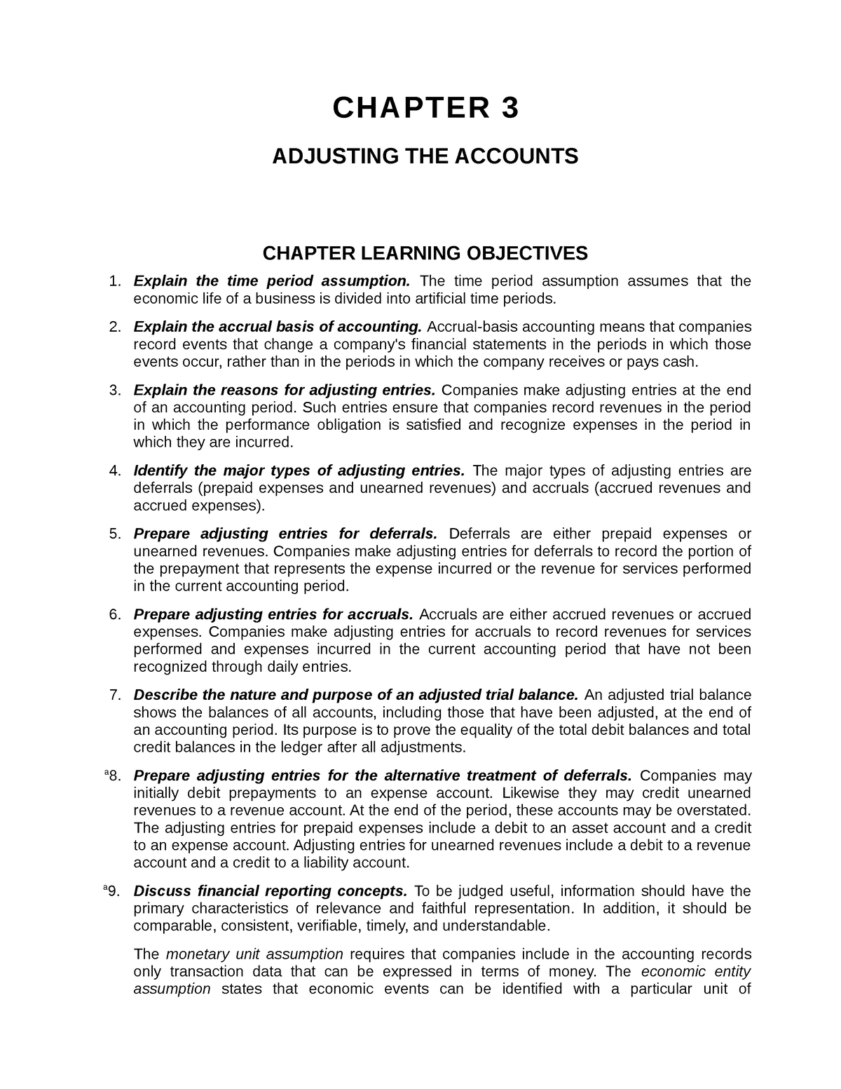 Ch03 - Test Bank - CHAPTER 3 ADJUSTING THE ACCOUNTS CHAPTER LEARNING ...