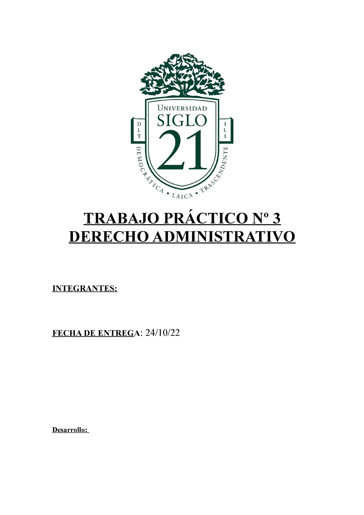 Trabajopracticon 3derecho Administrativo - TRABAJO PRÁCTICO Nº 3 ...