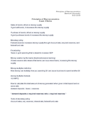 Principles Of Macroeconomics Final Exam Notes - Principles Of ...