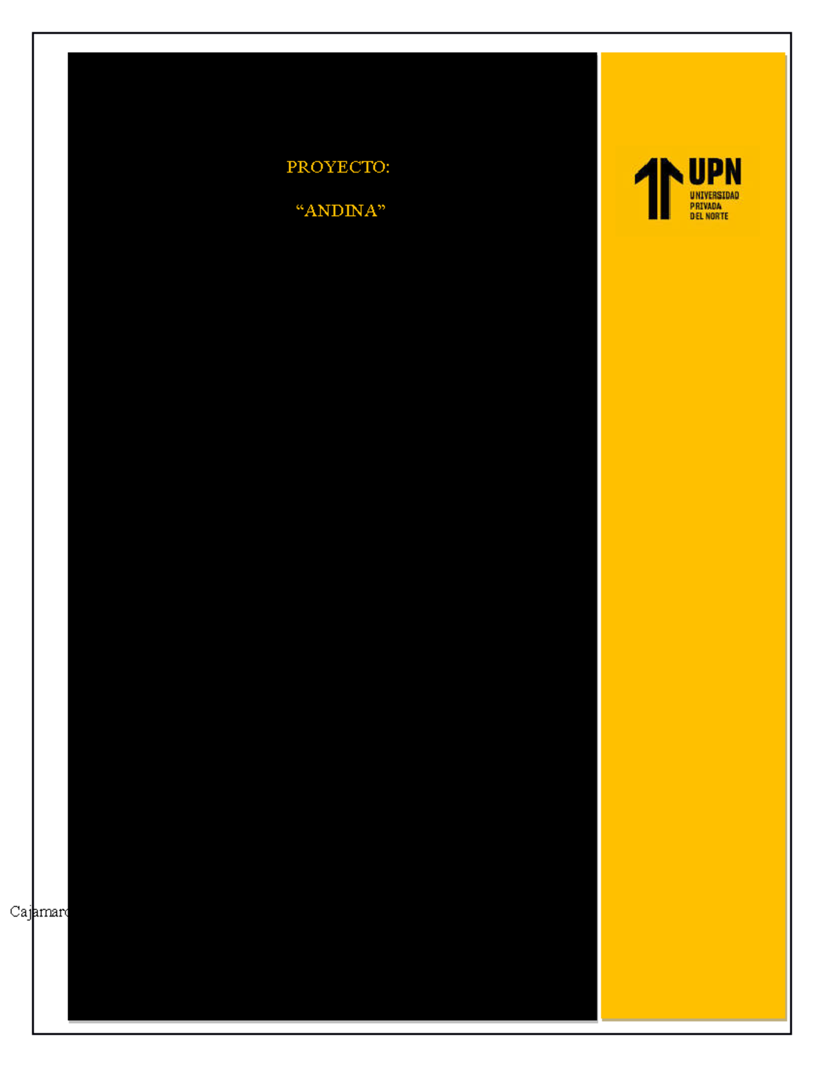 Proyecto T2 (3)...2 (1)5 - PROYECTO: “ANDINA” Integrantes: - Curso ...
