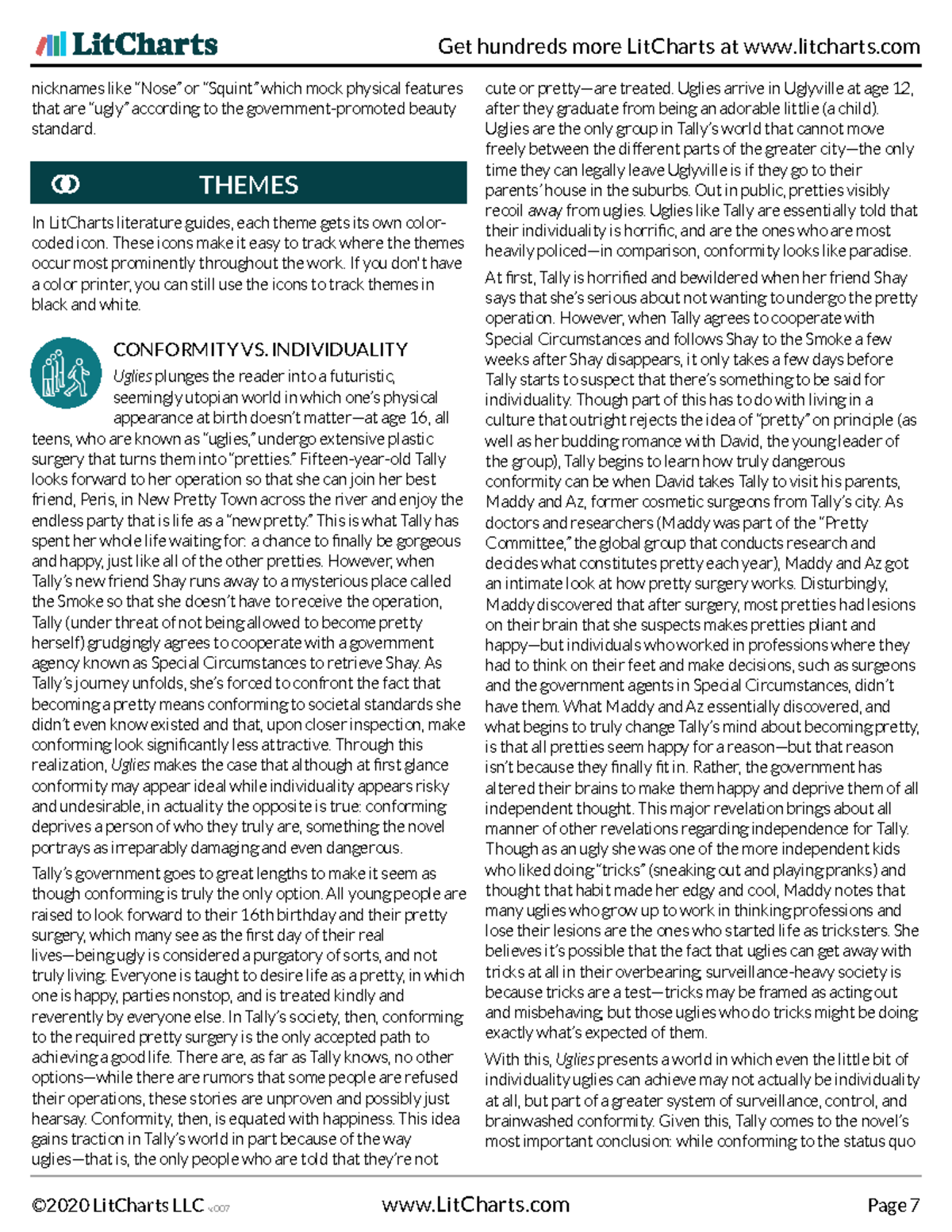 Uglies-Lit Chart 7 - The document reflects a user-driven evolution of ...