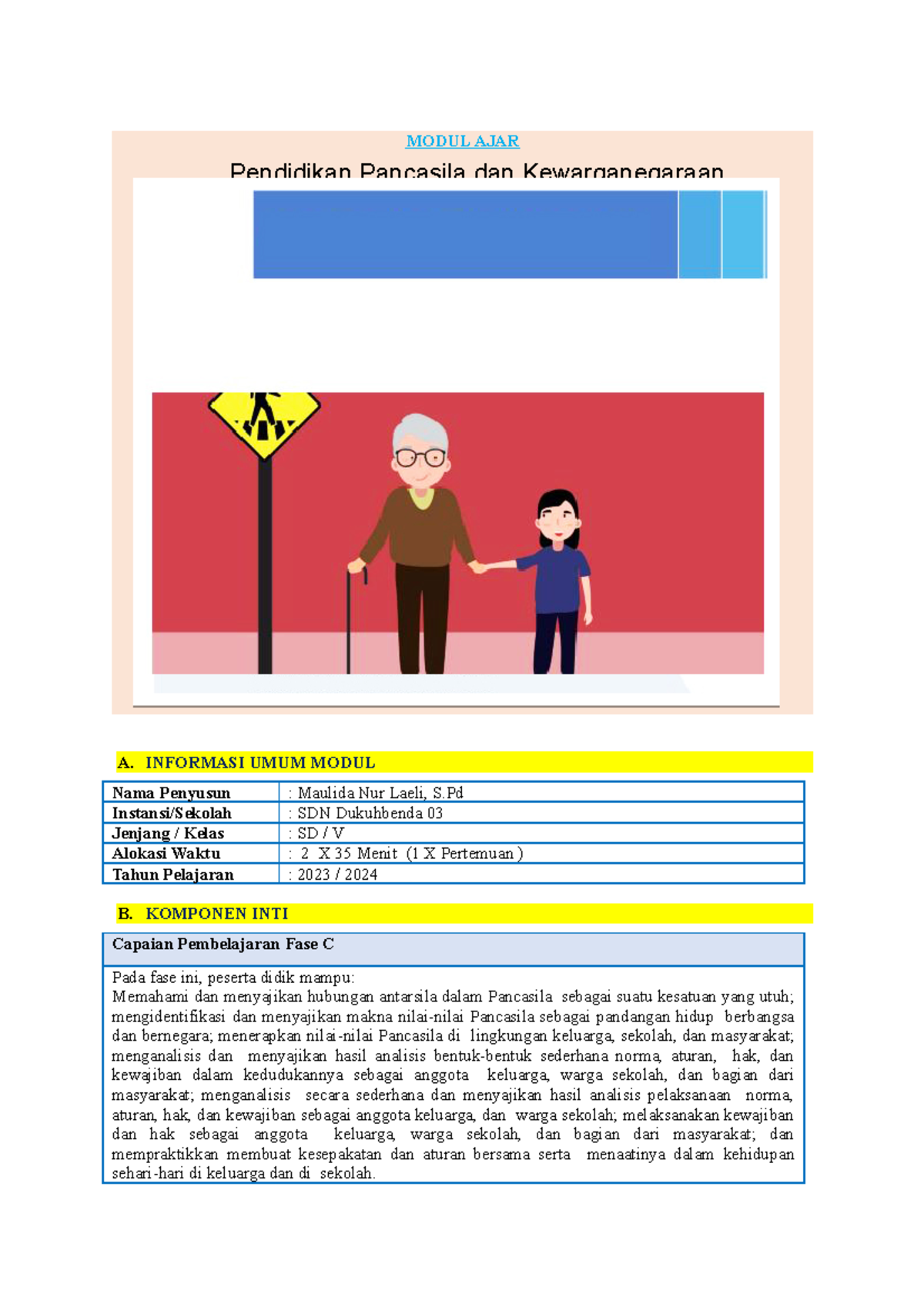 UNIT 2 PB 4 - MA PPKn Kls 5 (datadikdasmen - MODUL AJAR A. INFORMASI ...