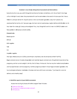 Maternal Health Exam 2 Study Guide - Maternal Health Content Outline ...