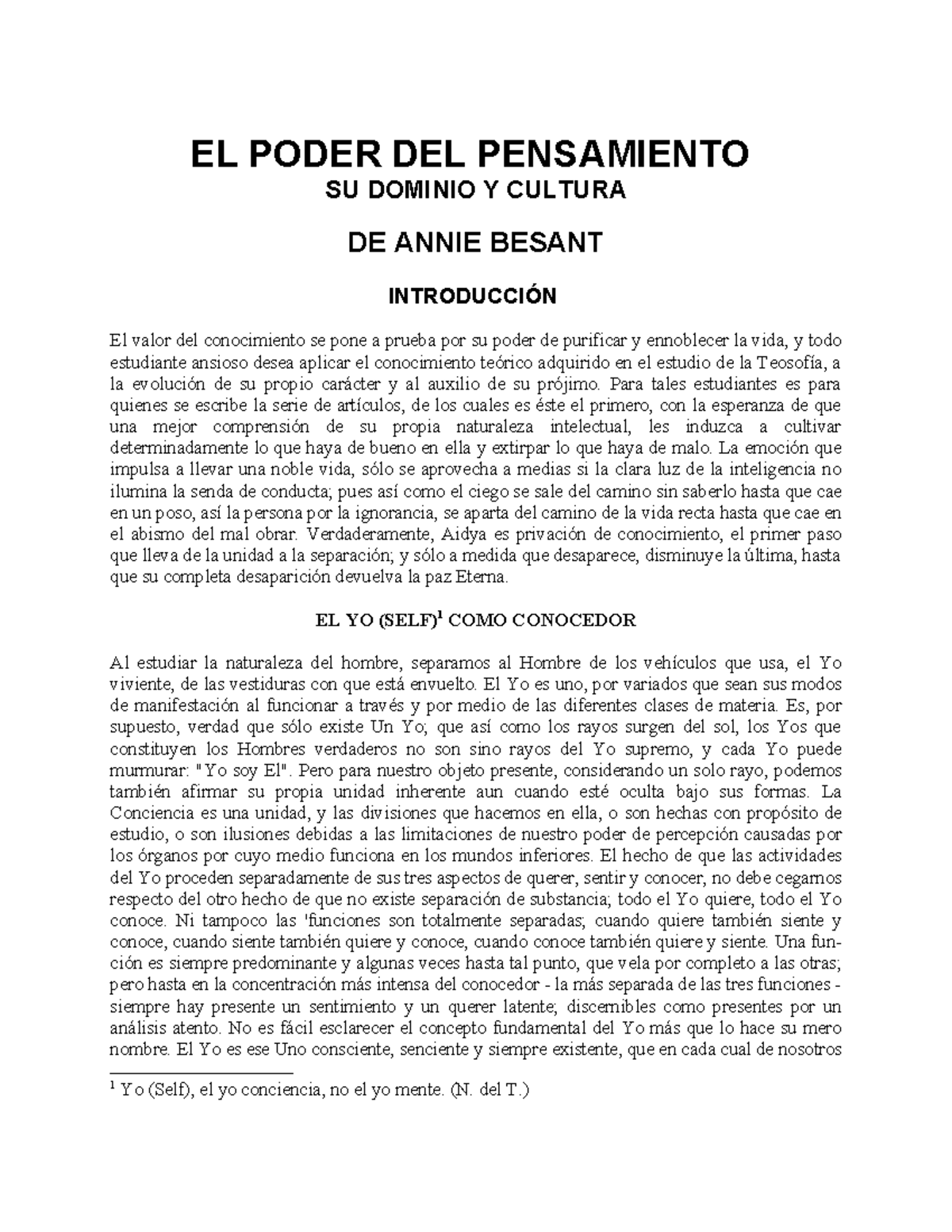 El Poder Del Pensamiento-Annie Besant - EL PODER DEL PENSAMIENTO SU ...