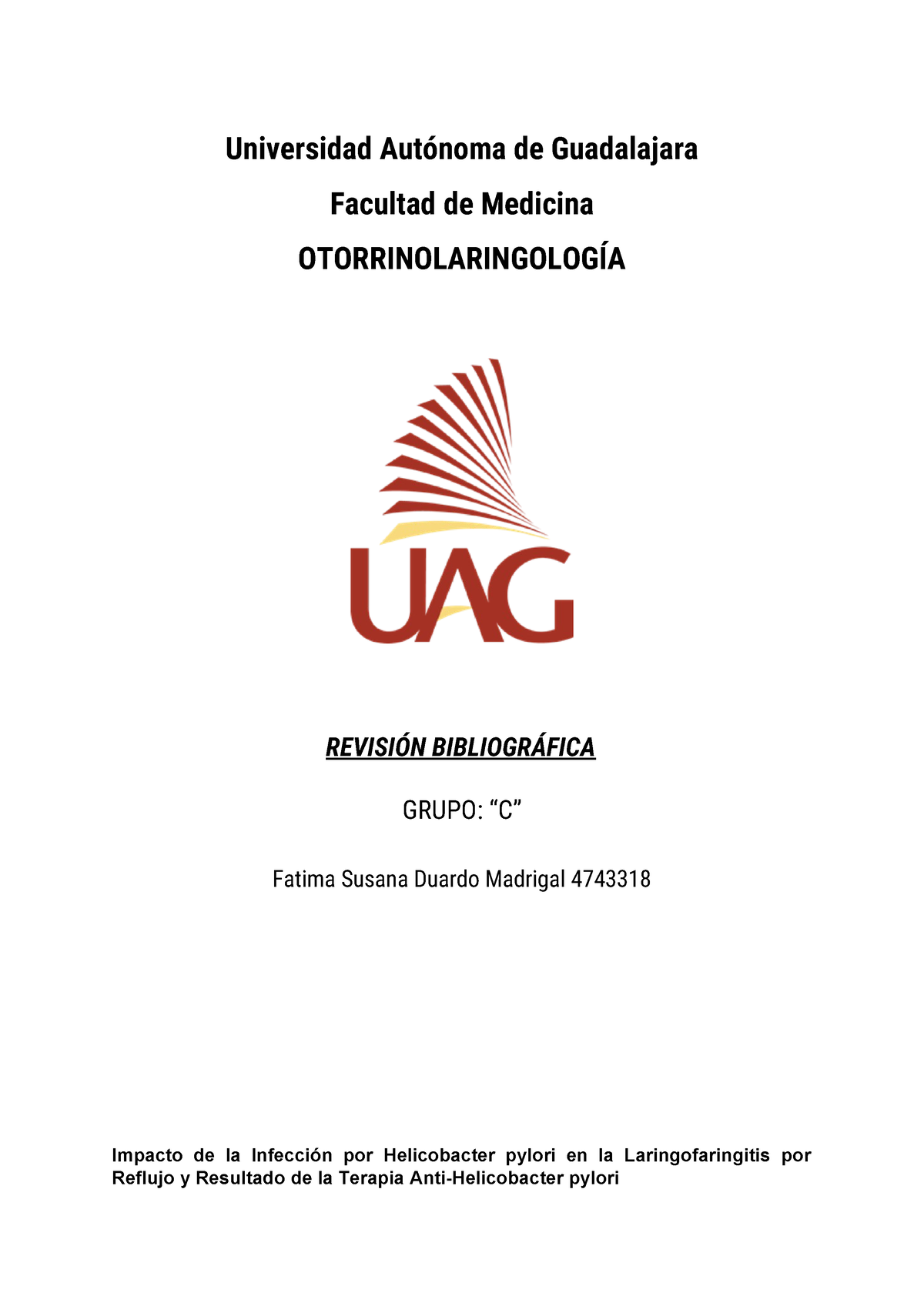 RB Otorrino - Revision Bibliográfica - Universidad Autónoma De ...