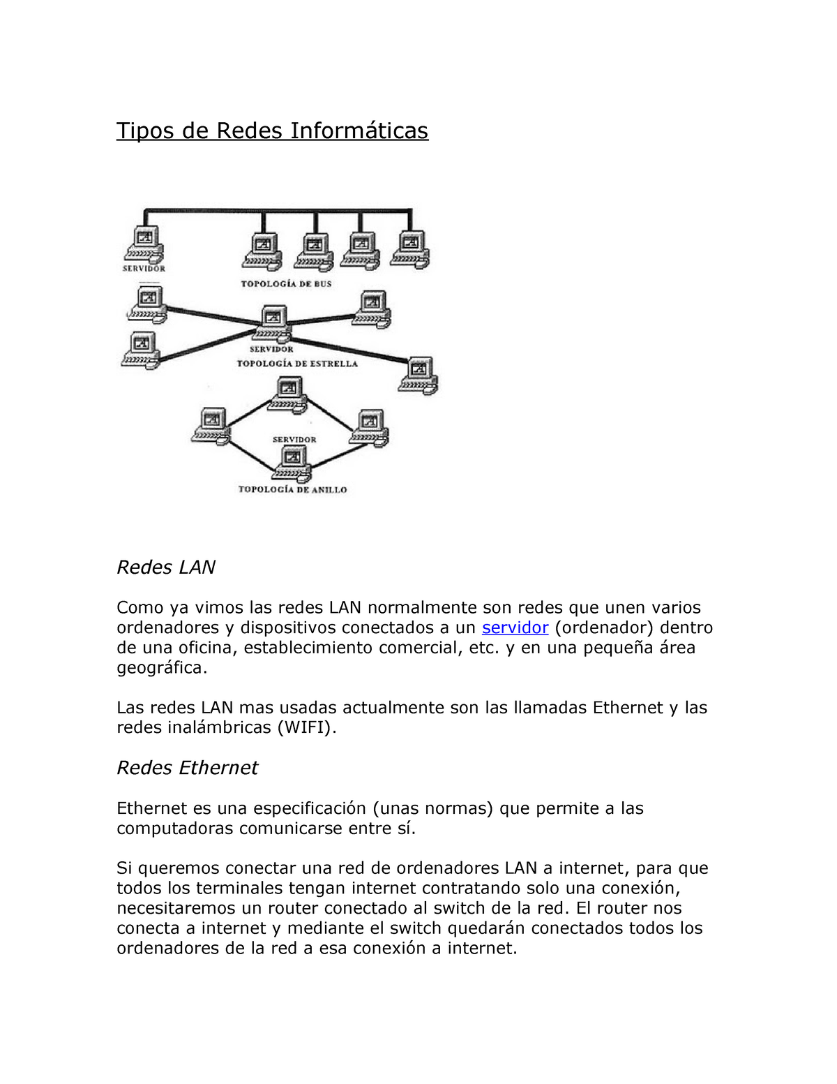 Tipos De Redes Informáticas Tipos De Redes Informáticas Redes Lan Como Ya Vimos Las Redes Lan 6237
