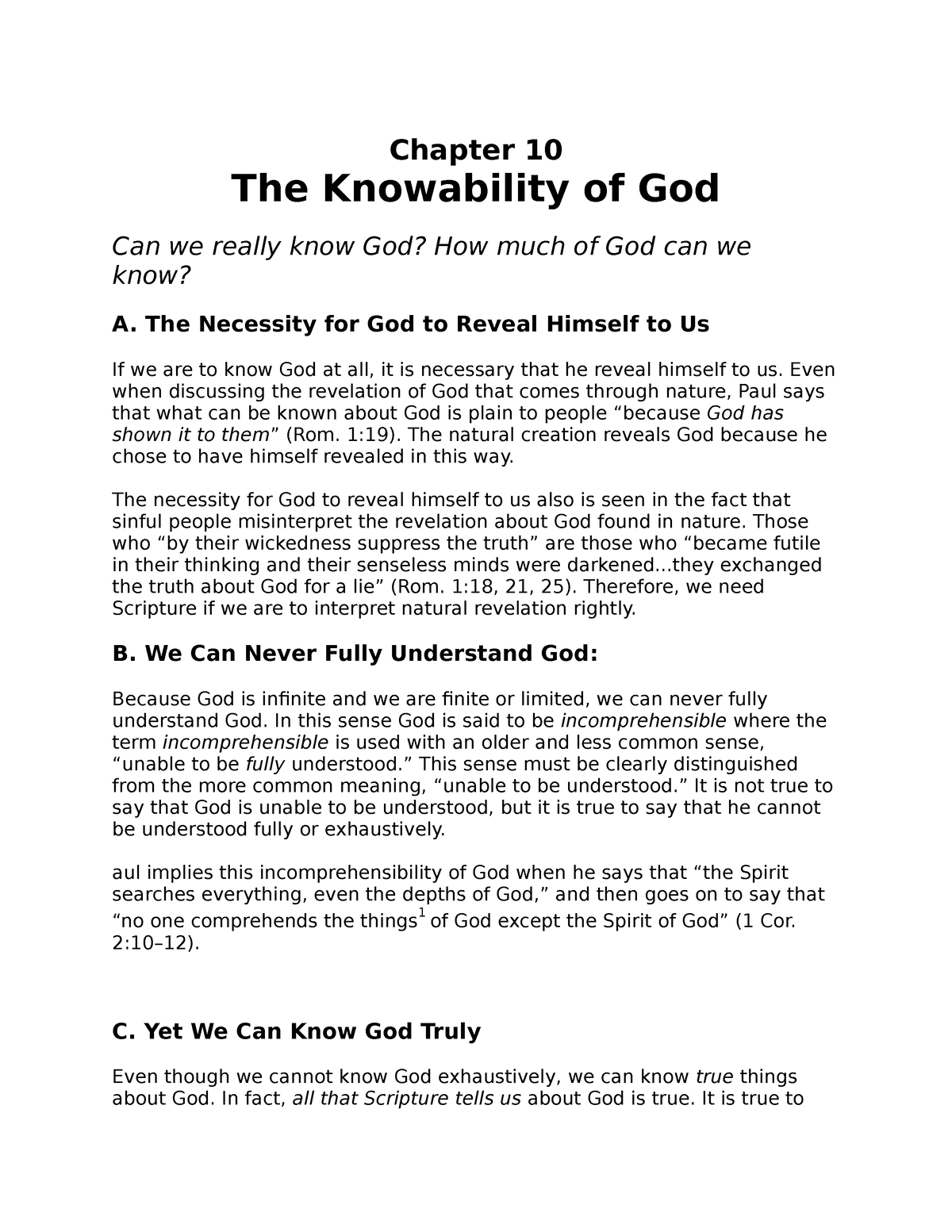 week4-10-11-12-so-useful-chapter-10-the-knowability-of-god-can-we