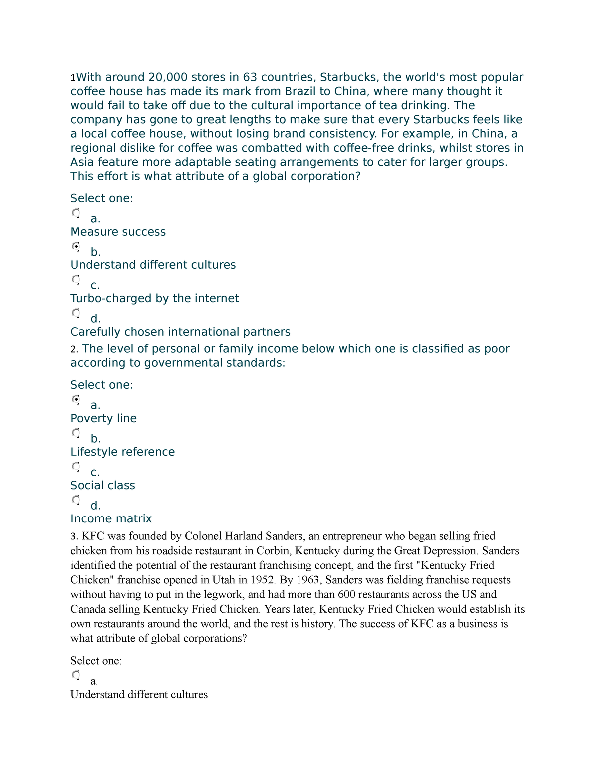 THE Contemporary World Prelim QUIZ 2 - 1 With Around 20,000 Stores In ...