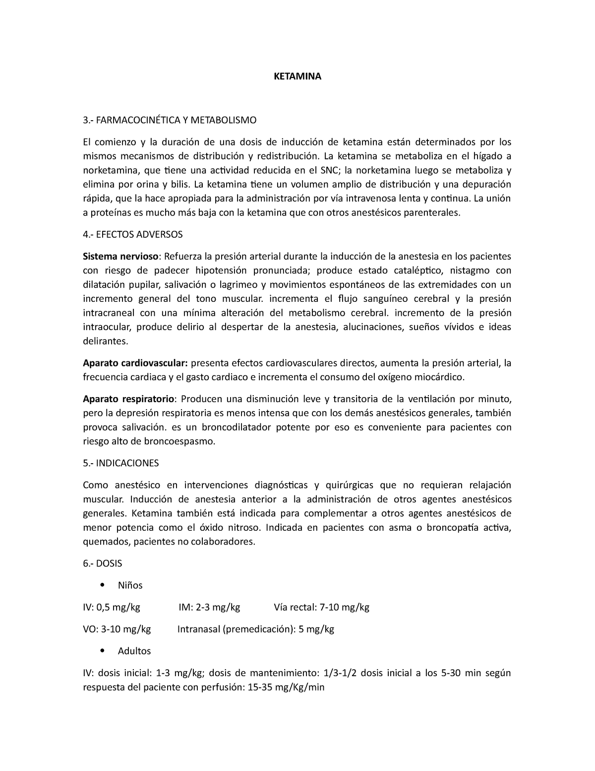 Ketamina - KETAMINA 3.- FARMACOCINÉTICA Y METABOLISMO El Comienzo Y La ...