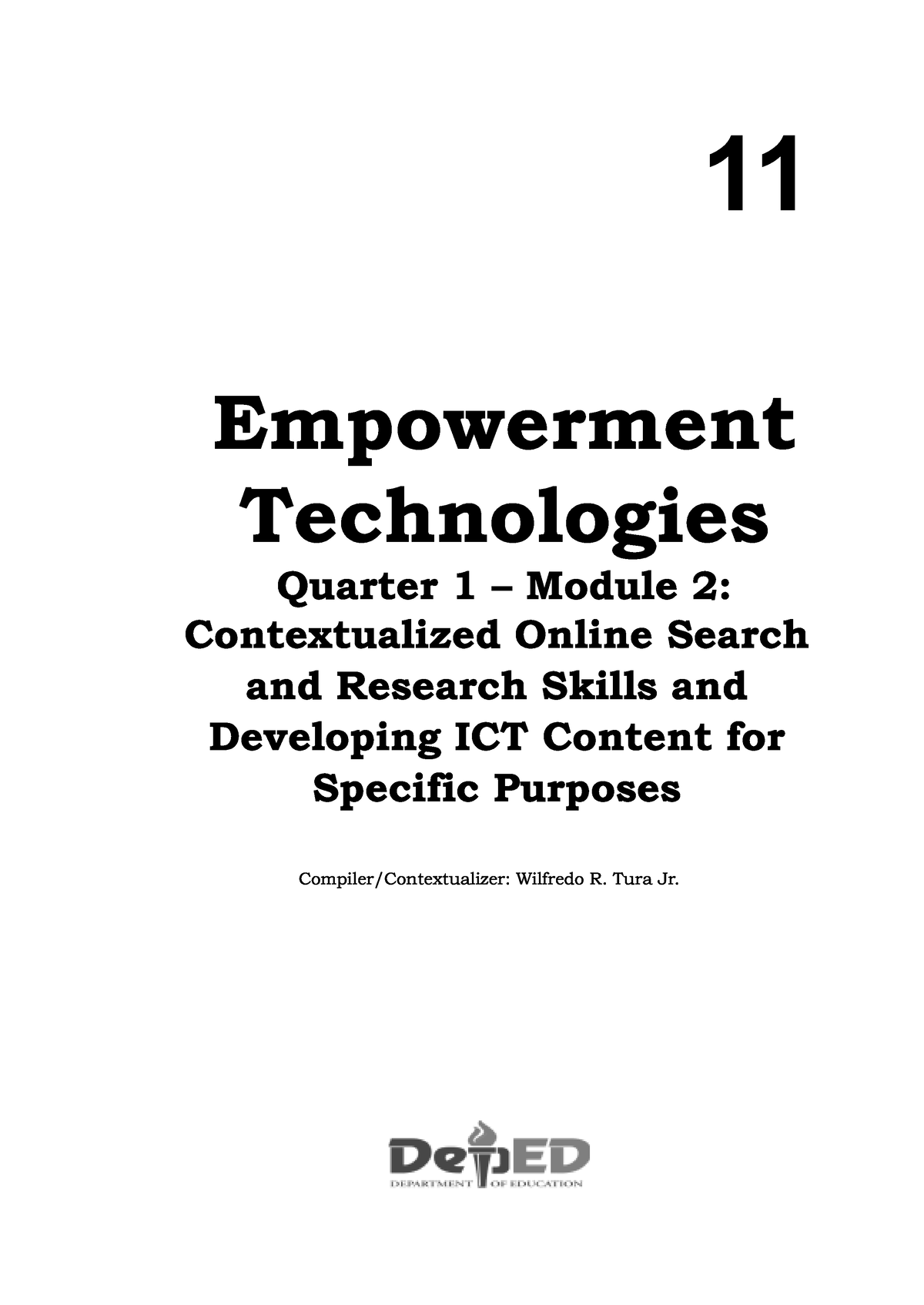 2 Q1 Emp Technology - 11 Empowerment Technologies Quarter 1 – Module 2 ...