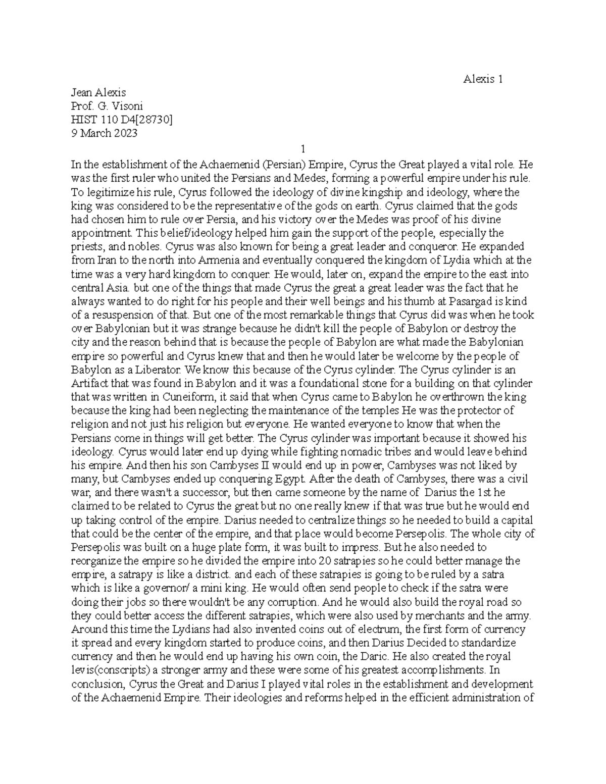 Test 2 - Does paper composers of five different essays that talks about ...