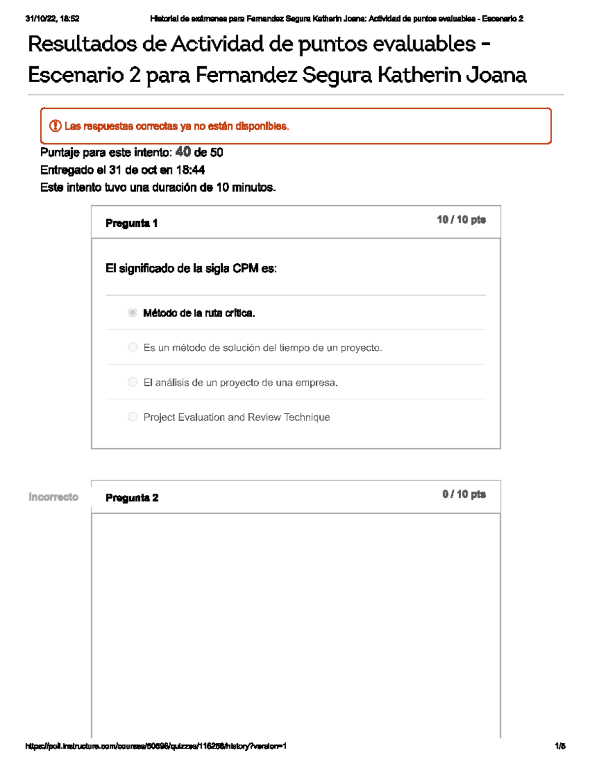 Actividad De Puntos Evaluables - Escenario 2 - Intento 1 - Modelo De ...