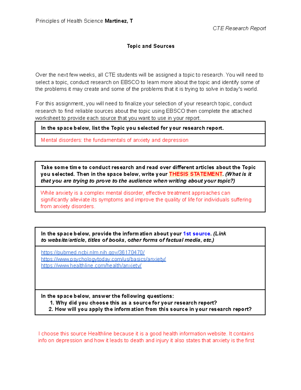 work to work to work to work - Principles of Health Science Martinez, T ...
