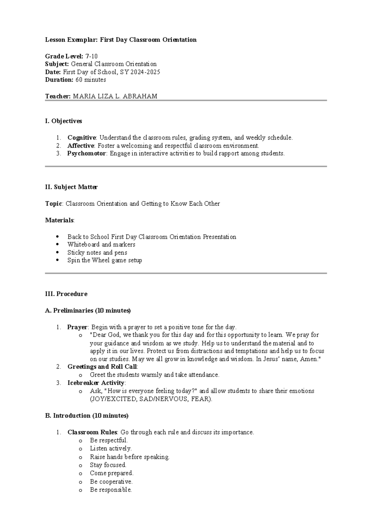 Lesson Exemplar - Summary Office Administration - Lesson Exemplar ...