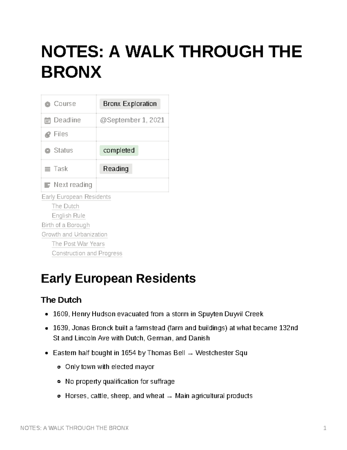 Notes A WALK Through THE Bronx - NOTES: A WALK THROUGH THE BRONX 1 ...