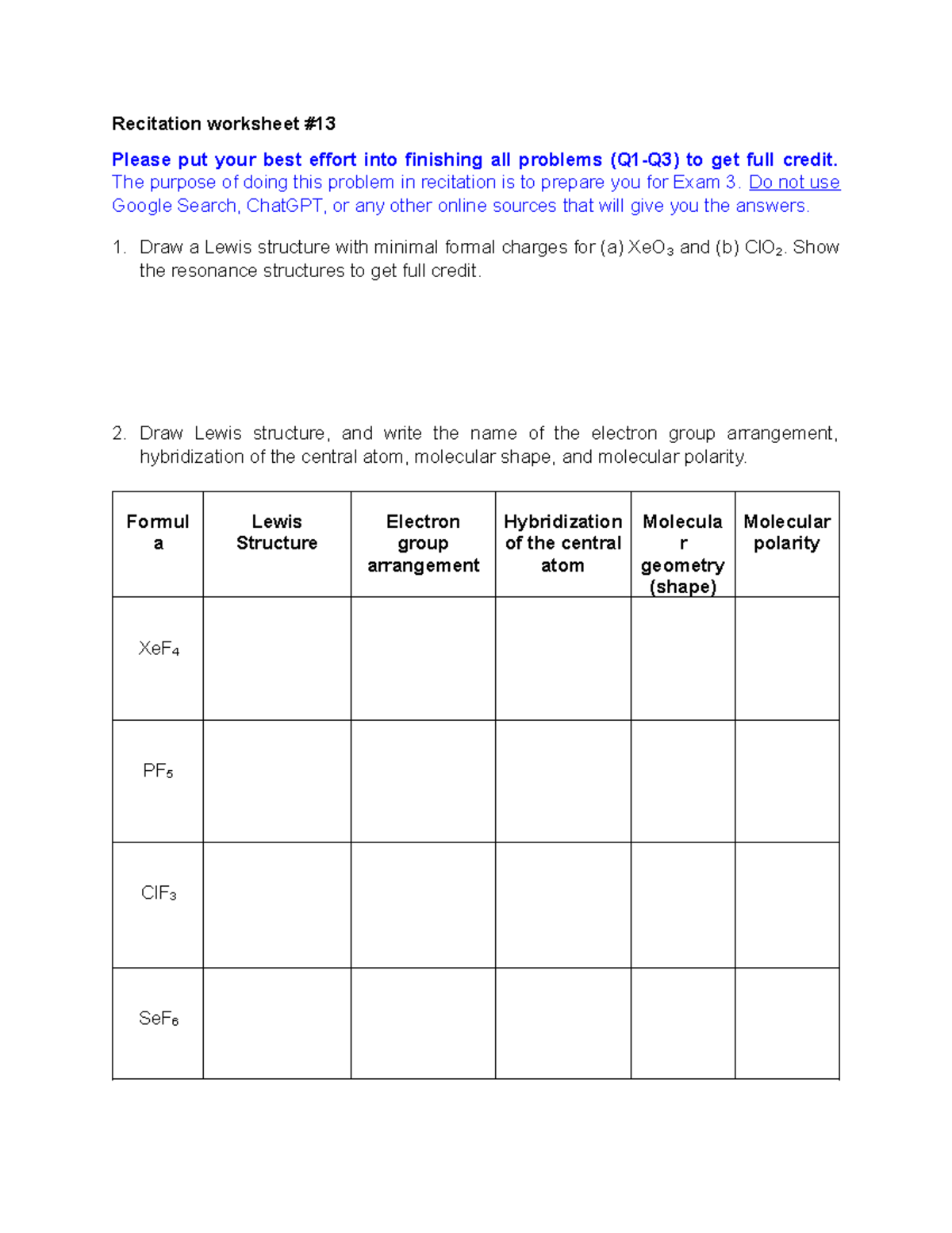 Week 13 Recitation Problems - Recitation worksheet # Please put your ...