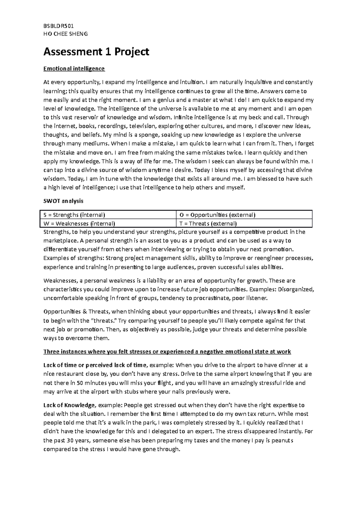 Assessment 1 Project 501 CS Manage Personal Work Priorities ...