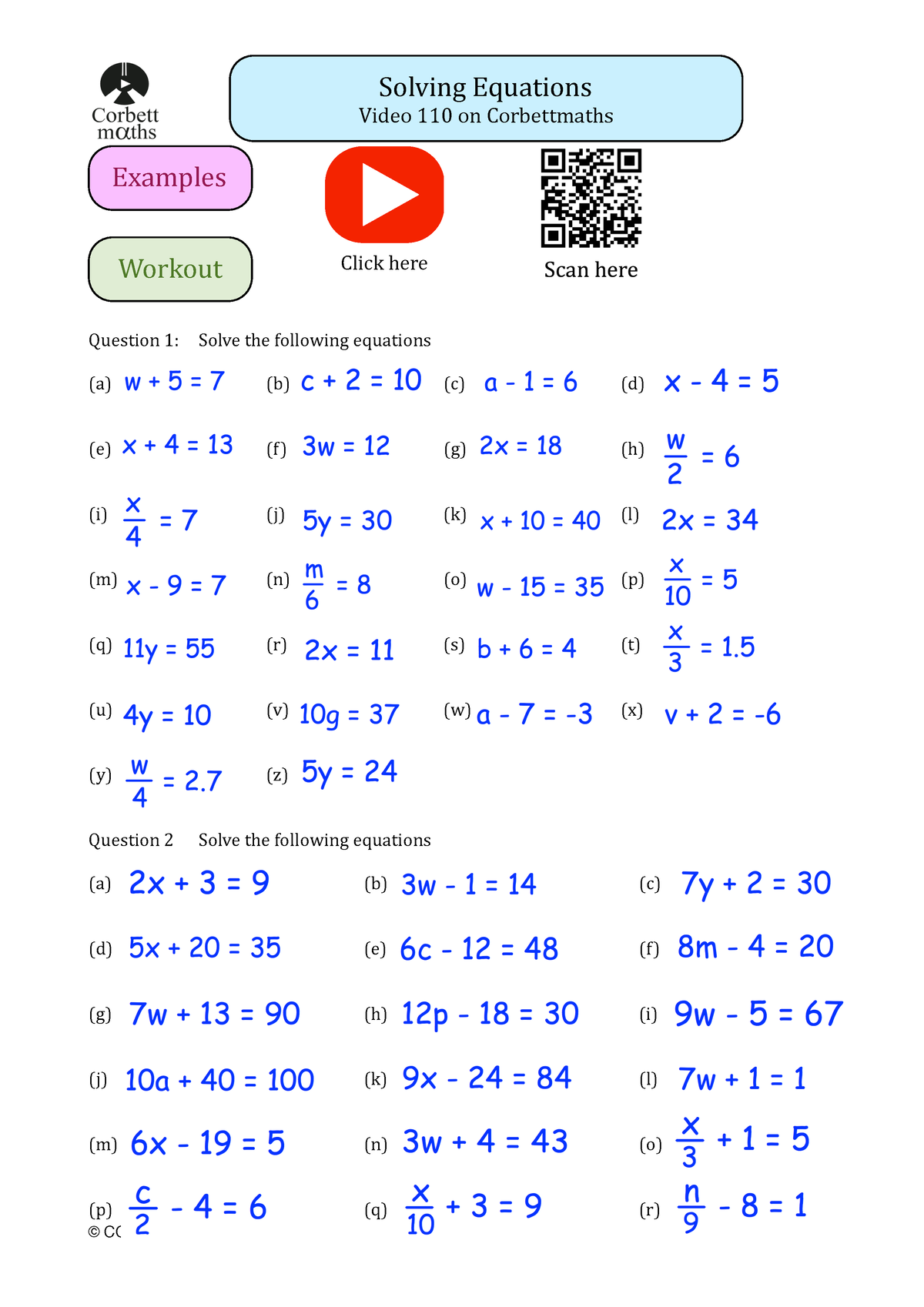 corbettmaths problem solving questions pdf