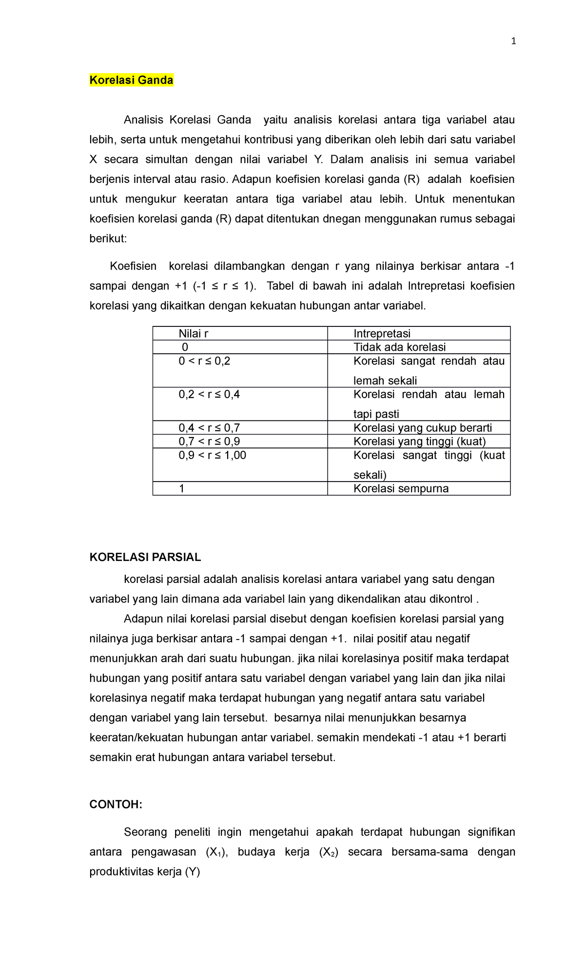 9. Analisis Korelasi Ganda September 2020 - Korelasi Ganda Analisis ...