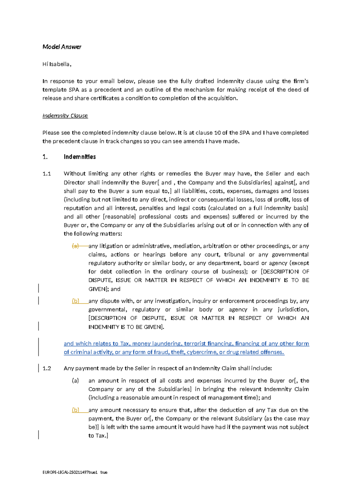 Example Answer - Email - useful - EUROPE-LEGAL-250211497true 1 true ...