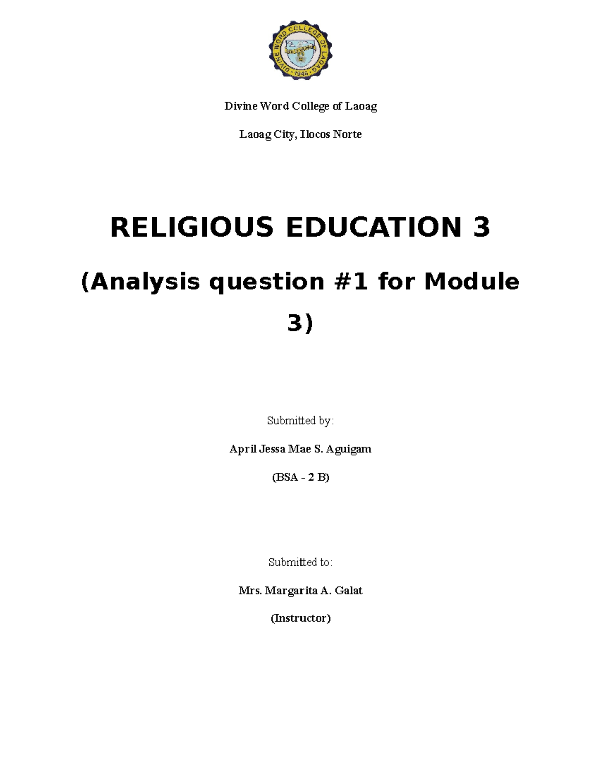 religious education essay questions